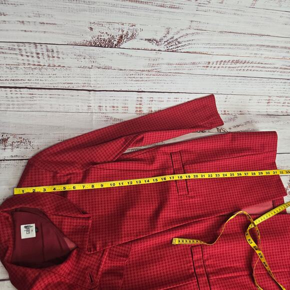 Cabi Celebration Red Houndstooth Jacket XS Casual Dressy Chic Vamp Classic Coat - Picture 14 of 16